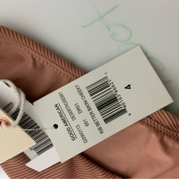 Good American ribbed better bikini cheeky bottoms nude 4 NWT - Picture 4 of 7